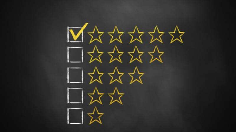 Positive online reviews